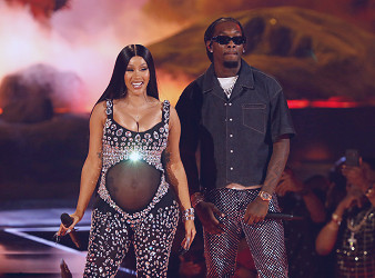 Cardi B Announces Second Pregnancy With Belly-Revealing Leotard at BET  Awards | Vanity Fair